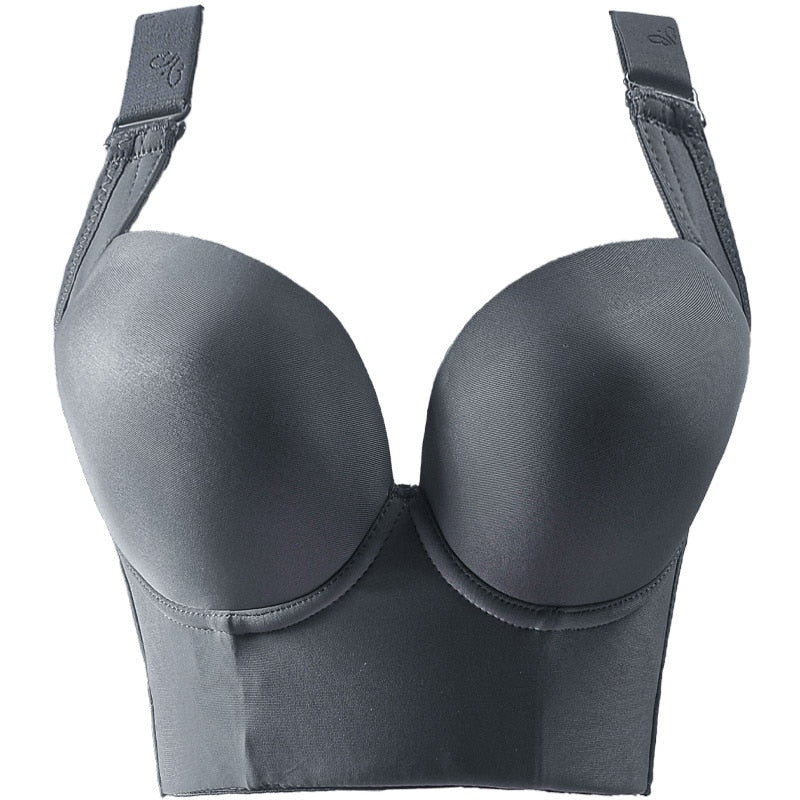 Hide Back Fat With Anti-sagging Deep Cup Push Up Shaper Bra