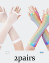 Fishnet Fingerless Long Gloves