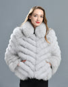 Luxury Real Fox Fur Coat(Reversible) With High-Grade Silk Liner