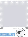 LED Large Makeup Mirror with 14 Dimmable Bulbs Hollywood Lighting and Charging Ports