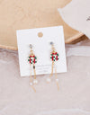 Fashion Green Red Color Star Ball Christmas Earring Women