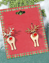Fashion Green Red Color Star Ball Christmas Earring Women
