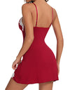 S- 5XL Push-Up Deep V Side Split Halter Nightgown