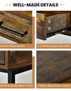 Industrial Vanity Table with 3-Height Adjustable Mirror/Dressing Makeup Table And Drawer
