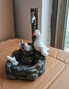 Duck/Squirrel Solar Power Resin Patio With Led Light