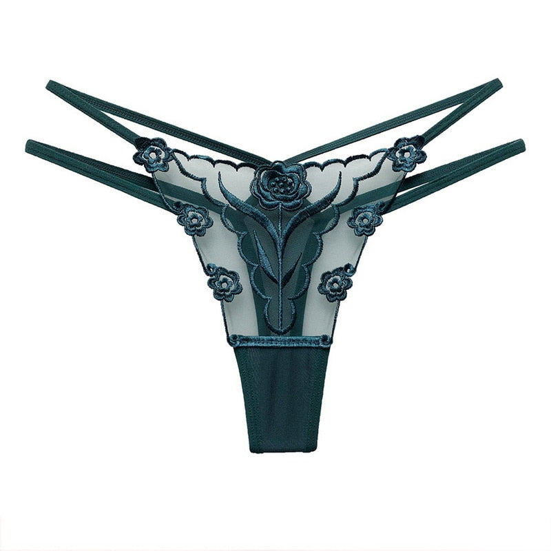 Cute Butterfly Embroidery Women Thongs