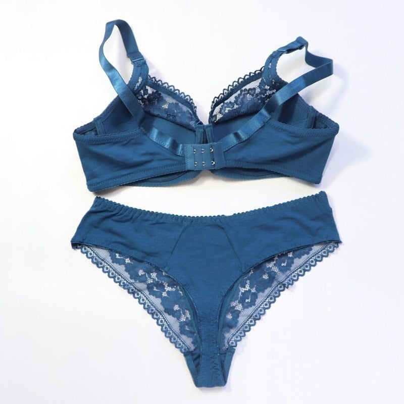Plus size Sexy Lace thong And Bra set