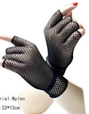 Elastic Fingerless Mesh Gloves