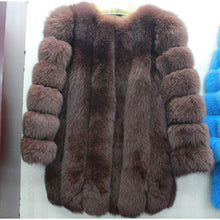 Load image into Gallery viewer, Elegant Windproof Thick Faux Fox Fur Long Coat
