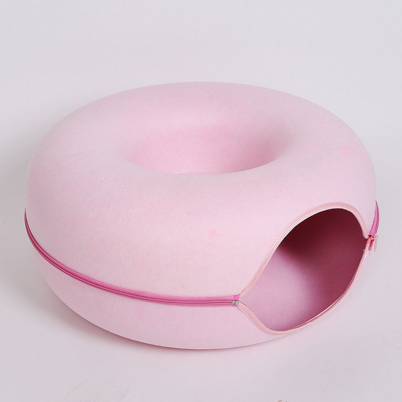 Donut Bed with Zipper Cat House
