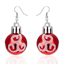 Carica l&#39;immagine nel visualizzatore di Gallery, Fashion Green Red Color Star Ball Christmas Earring Women
