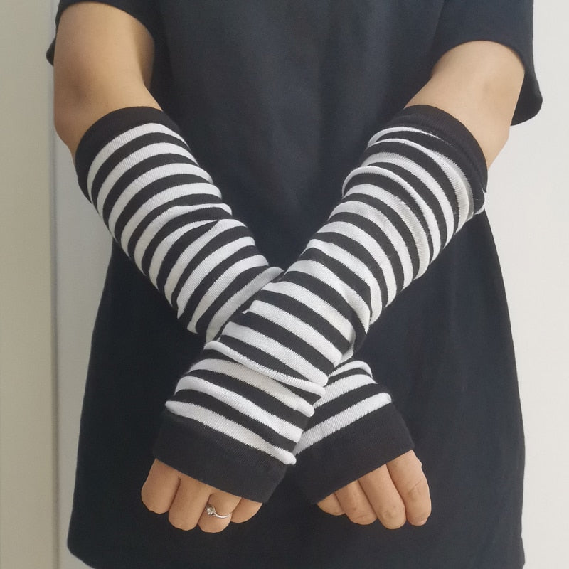 Fishnet Fingerless Long Gloves