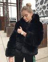 High Quality Warm Thick Hooded Fur Winter Coat