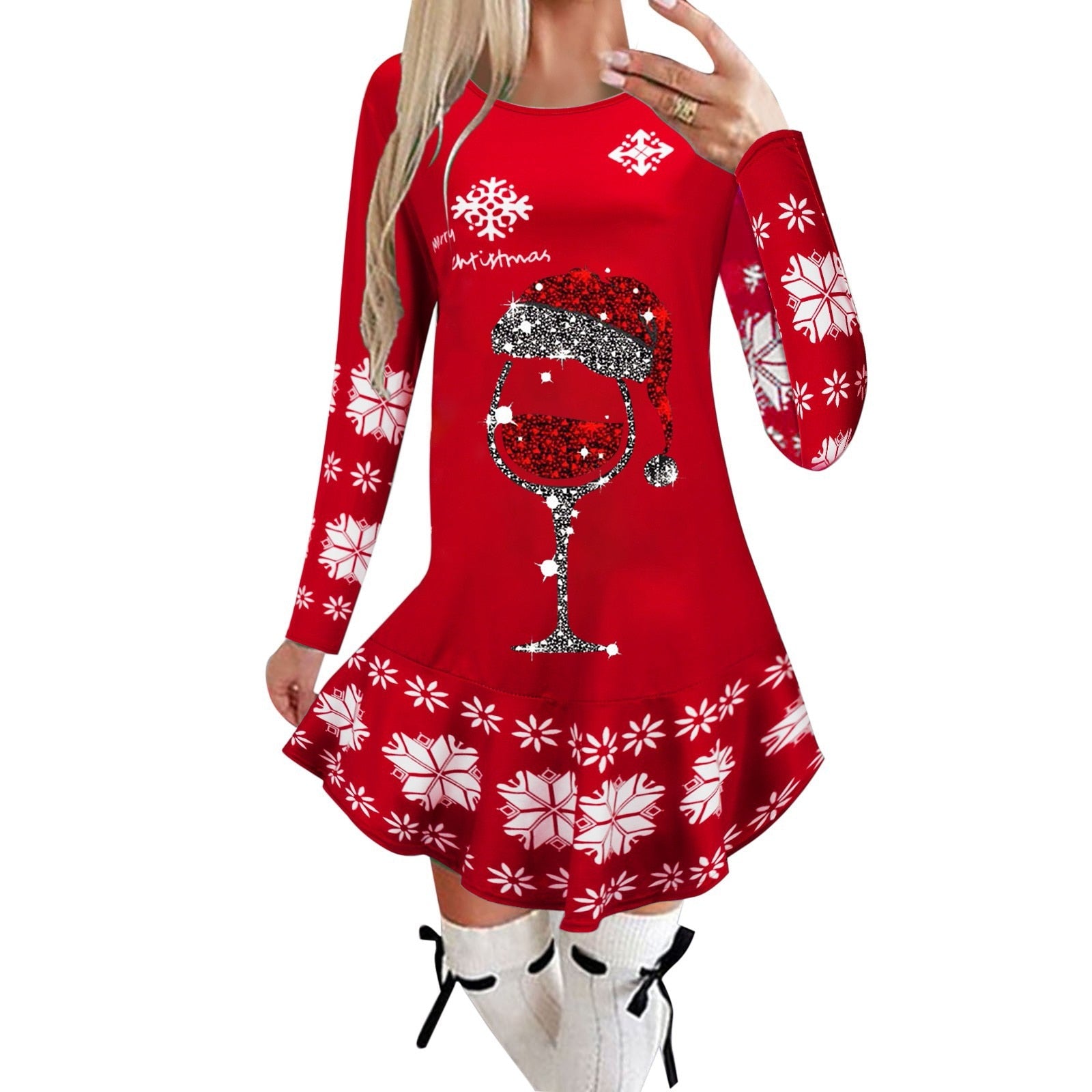 Long-sleeved Christmas Casual Sexy Dress
