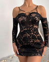 Satin Lace Sexy Sling Nightdress