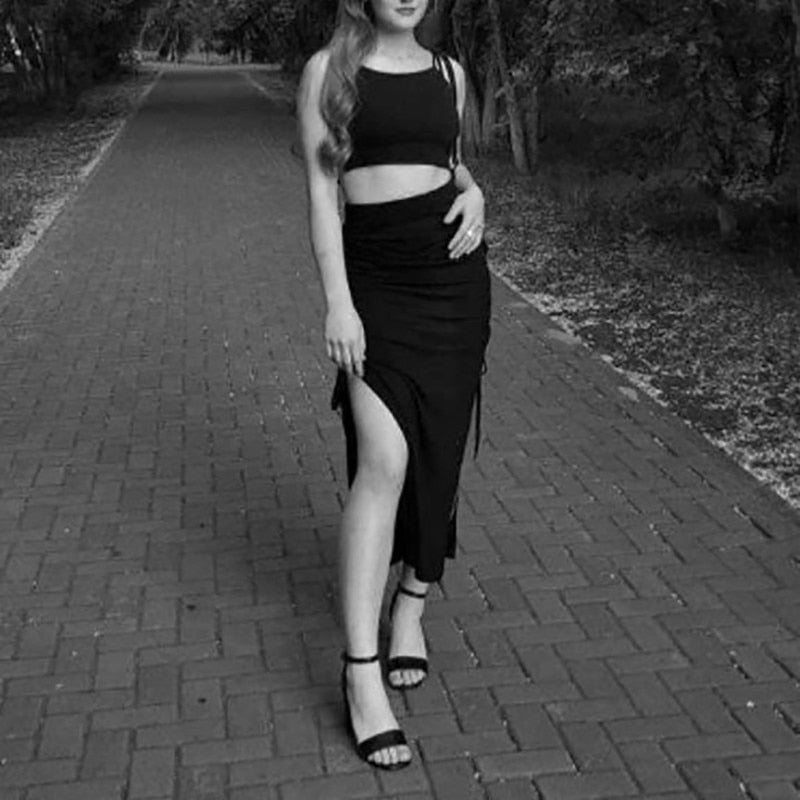 High Waist Maxi Long Skirt