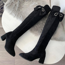 სურათის ჩატვირთვა გალერეის მნახველში, Knee High Suede Chelsea Boots
