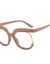Oversized Fashion Retro Round Anti Blue Light Glasses