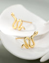 Stainless Steel Gold Color Stud Earrings