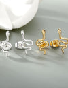 Stainless Steel Gold Color Stud Earrings