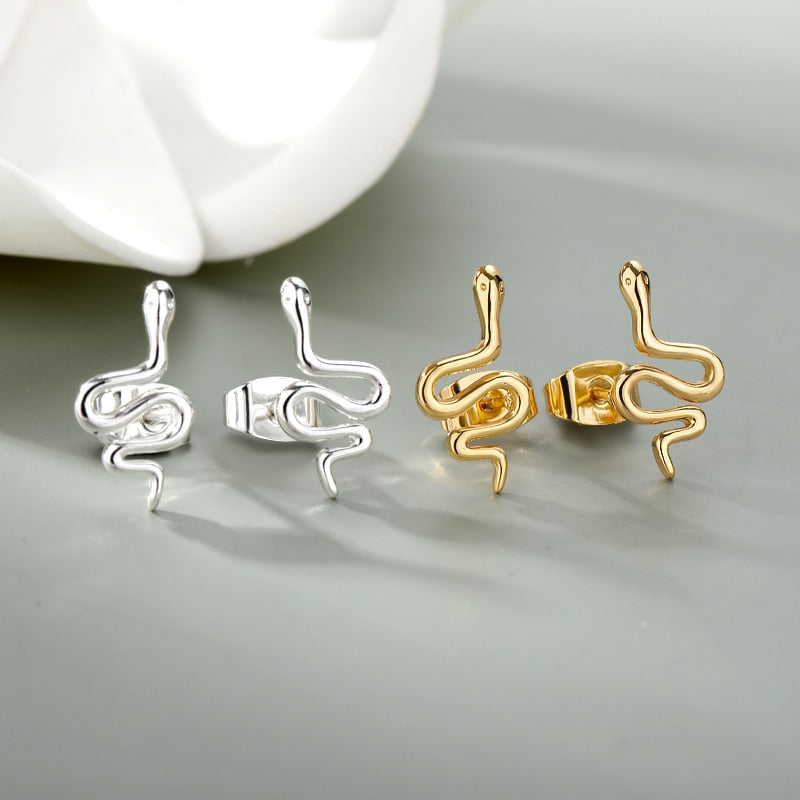 Stainless Steel Gold Color Stud Earrings