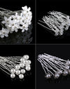 50/20 pcs/pack Women Flowers Hairpin Stick