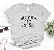 Load image into Gallery viewer, I WAS NORMAL THREE CATS AGO Lady Top Tee
