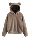Cute Bear Warm Pullover Fluffy hoodie