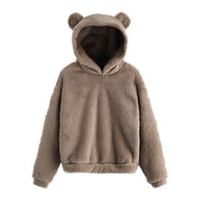 Load image into Gallery viewer, Cute Bear Warm Pullover Fluffy hoodie
