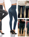 Waist Trimming Push Up Elastic Jeggings Denim Pants - Fashion Damsel
