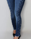 Beading Push Up winter Jeans - Fashion Damsel