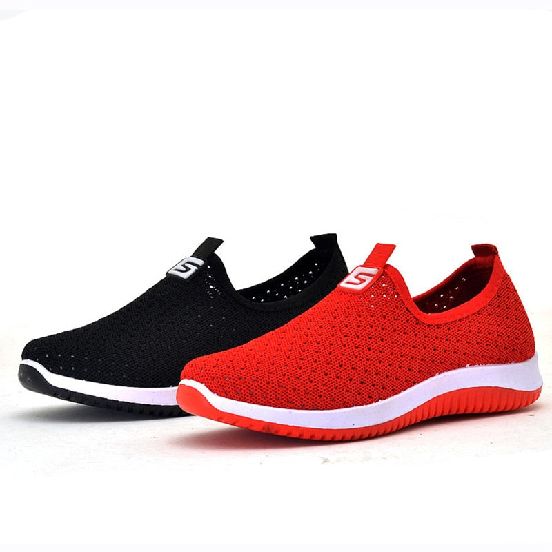 Non Slip Vulcanized Sneaker Mesh Shoes - Fashion Damsel