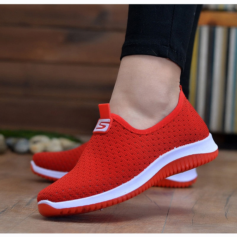 Non Slip Vulcanized Sneaker Mesh Shoes - Fashion Damsel