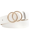 Adjustable Circle Button Leather Belt - Fashion Damsel