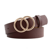 Load image into Gallery viewer, Adjustable Circle Button Leather Belt - Fashion Damsel
