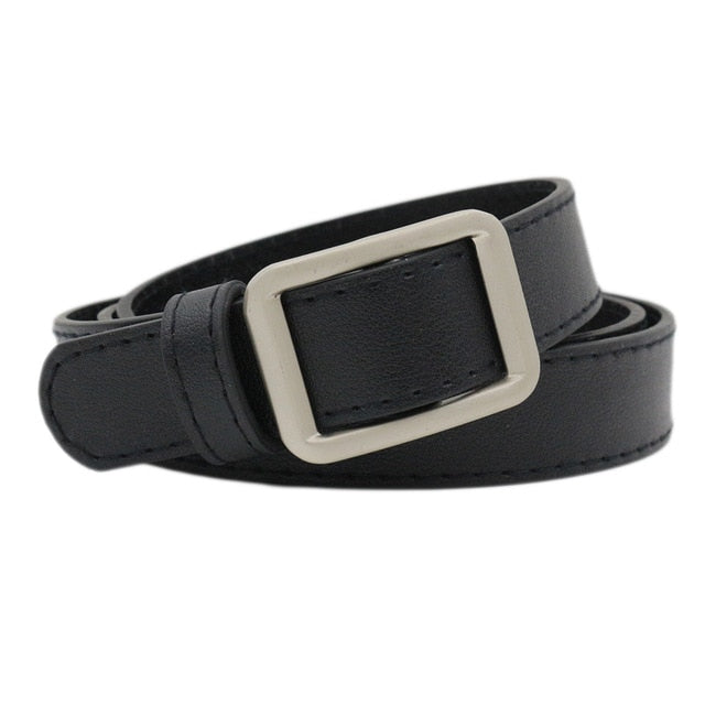 Adjustable Circle Button Leather Belt - Fashion Damsel