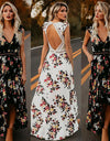 Boho Long Maxi Sexy Backless Floral Sundress