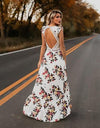 Boho Long Maxi Sexy Backless Floral Sundress