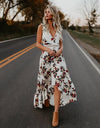 Boho Long Maxi Sexy Backless Floral Sundress