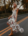 Boho Long Maxi Sexy Backless Floral Sundress