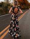 Boho Long Maxi Sexy Backless Floral Sundress