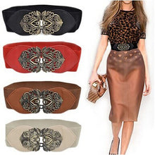 Load image into Gallery viewer, Corset Waist Belt With Metal Buckle Fabric Strap - Fashion Damsel
