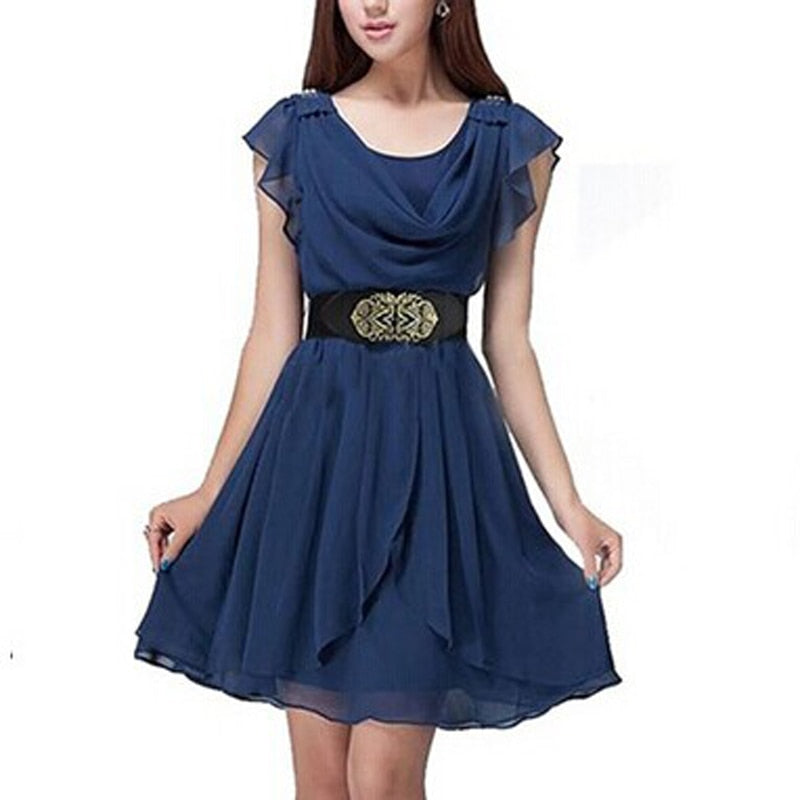 Corset Waist Belt With Metal Buckle Fabric Strap - Fashion Damsel