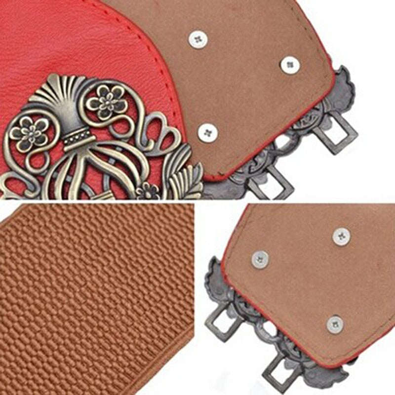 Corset Waist Belt With Metal Buckle Fabric Strap - Fashion Damsel