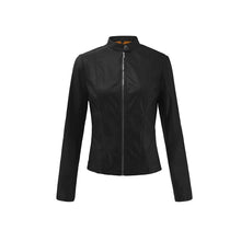 將圖片載入圖庫檢視器 Leather Solid Colors Long Sleeve Jacket - Fashion Damsel
