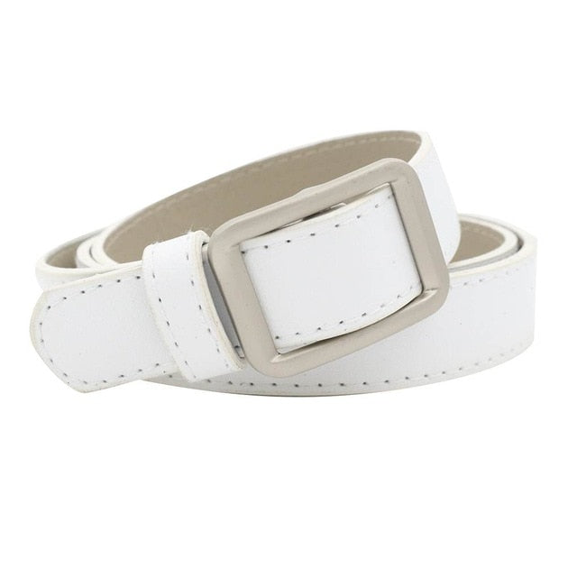 Adjustable Circle Button Leather Belt - Fashion Damsel