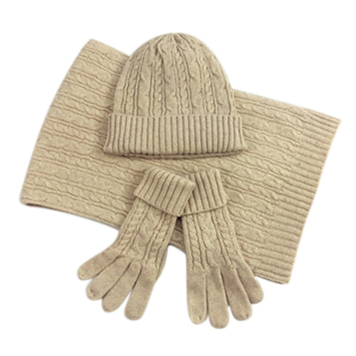 Knitted Autumn Scarf Hat & Glove Set - Fashion Damsel