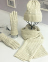 Knitted Autumn Scarf Hat & Glove Set - Fashion Damsel