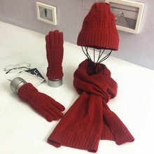 将图片加载到图库查看器，Knitted Autumn Scarf Hat &amp; Glove Set - Fashion Damsel
