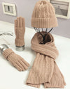 Knitted Autumn Scarf Hat & Glove Set - Fashion Damsel